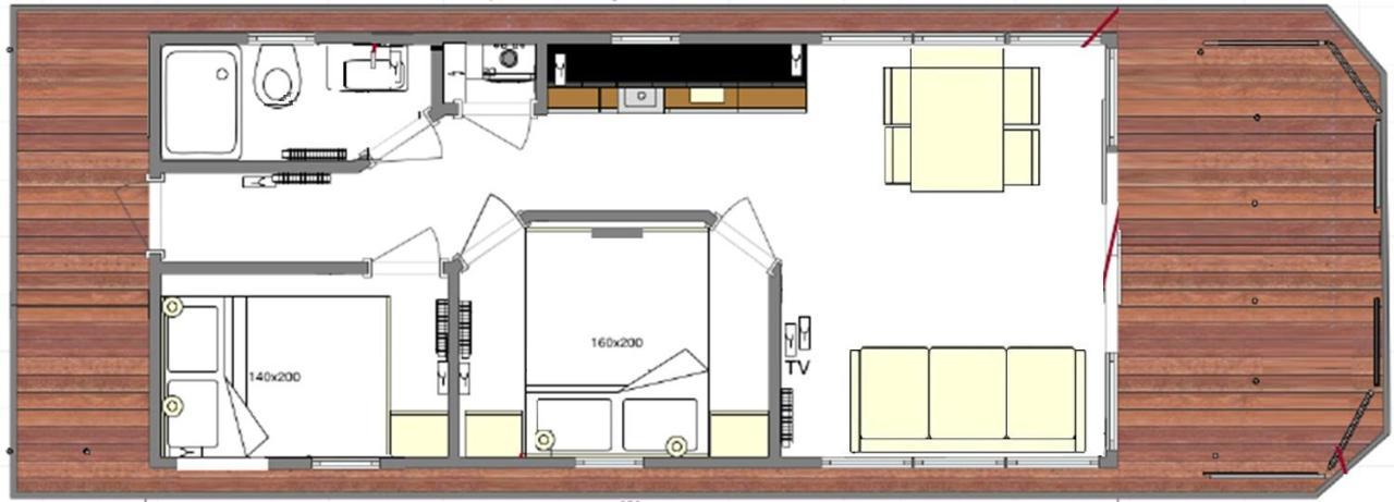 Hausboot Fjord Baltica Mit Dachterrasse In Barth酒店 外观 照片
